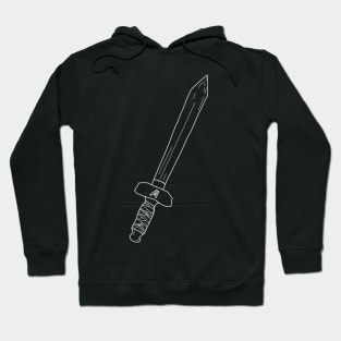 Art / Arthur Leywin First Training Wooden Sword White Lineart Vector from the Beginning After the End / TBATE Manhwa Hoodie